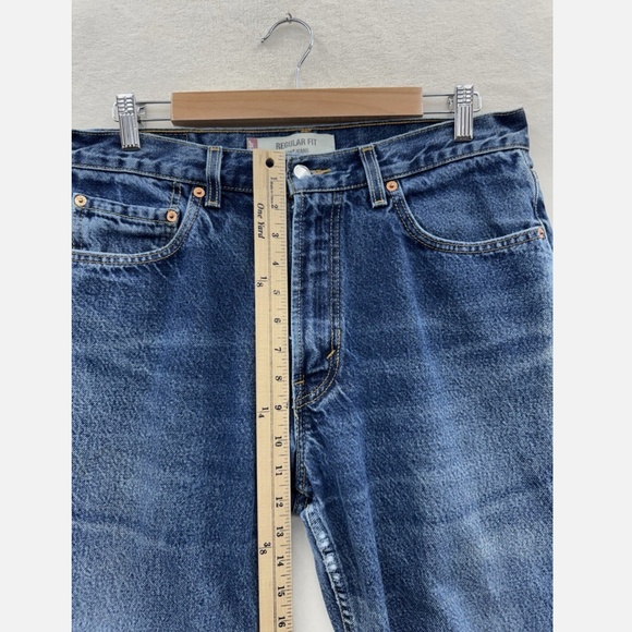 Vintage Levi’s 505 Men’s 34x32 Straight Leg Denim Jeans Blue Denim - Picture 8 of 14